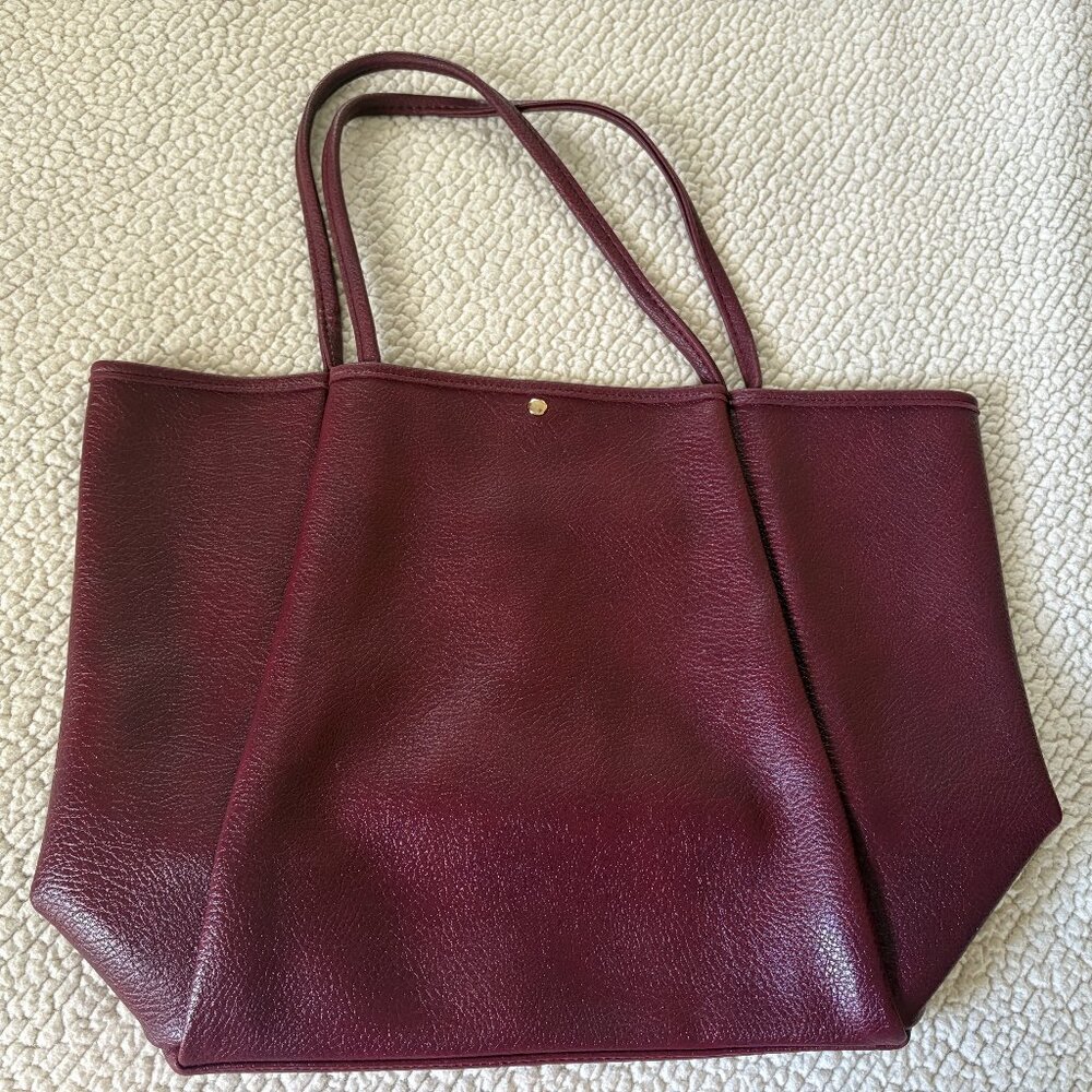 Large HOXIS Maroon Leather Bag/Tote